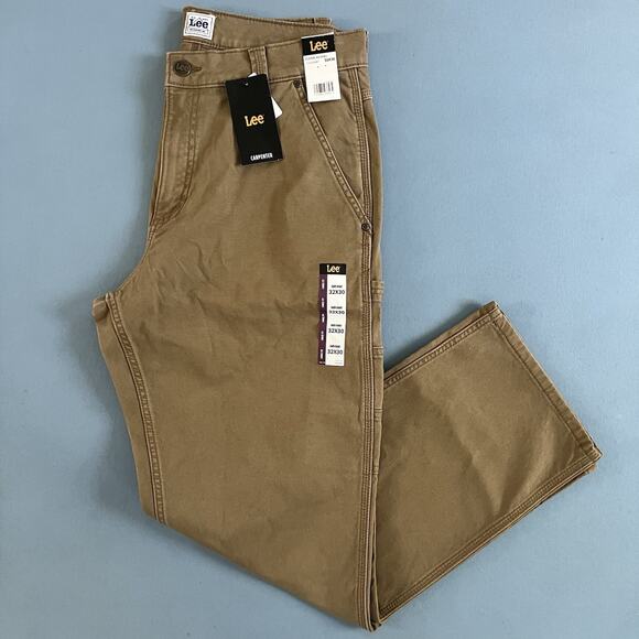 NWT Lee Legendary Workwear Loose Fit Dark Khaki Carpenter Jeans - Picture 5 of 7